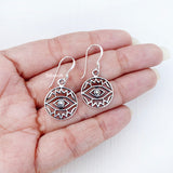 Silver Evil Eye Earring