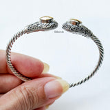 Silver Gold Intricate Kada