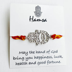 Silver Hamsa Rakhi