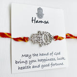 Silver Hamsa Rakhi