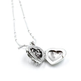 Silver Heart Filigree Jali Locket Pendant