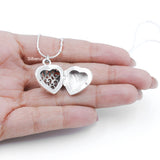 Silver Heart Filigree Jali Locket Pendant