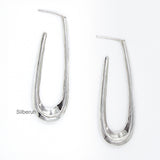 Silver Hoop Stud Earring