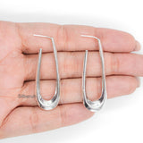 Silver Hoop Stud Earring