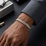 mens chunky silver bracelet 925 sterling India