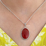 Silver Mookaite Jasper Pendant