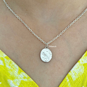 Silver Oval Locket Pendant
