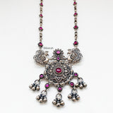 Silver Peacock Tribal Necklace