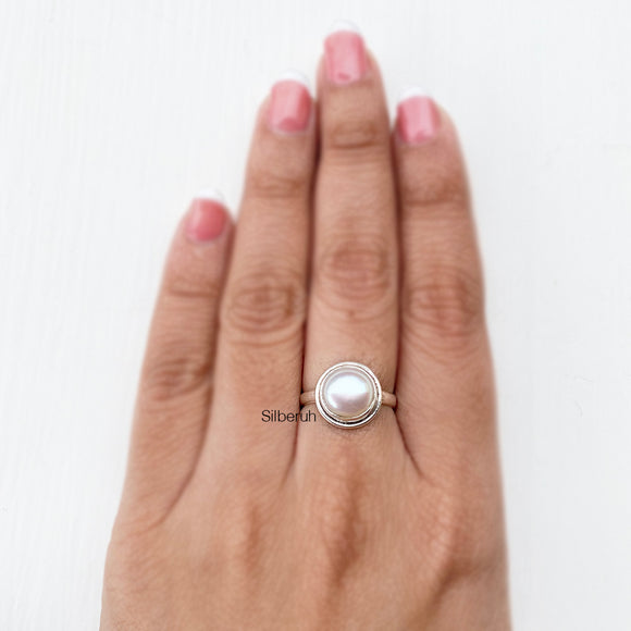 Silver Pearl Ring