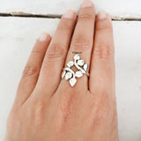 Silver Petal Ring