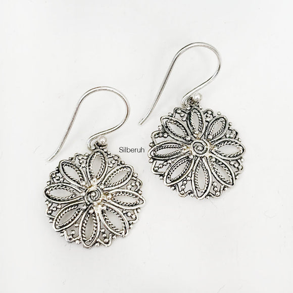 Silver Phool Earring