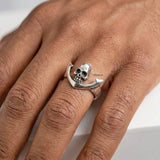 skull silver ring 925 India