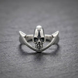 bold skull ring sterling silver men