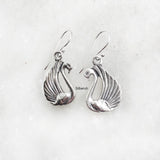 Silver Swan Earring