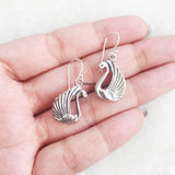 Silver Swan Earring