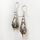 Silver Tribal Drop Earring