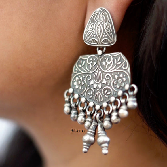 Silver Tribal Earring