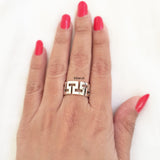 Silver 'T' Band Ring