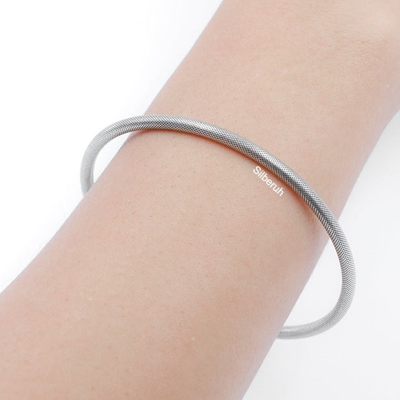 Simple Silver Openable Bangle