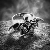 bold statement skull ring 925 silver