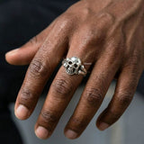 skull silver ring 925 India