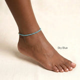 CZ Silver Anklet