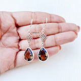 Smoky Quartz Drop Silver Earring