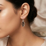 smoky quartz marquise earrings 925 silver India