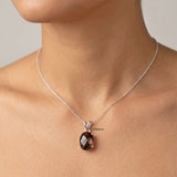 925 sterling silver smoky quartz oval pendant India