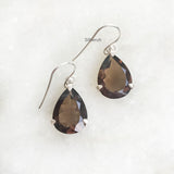 Smoky Quartz Silver Earring