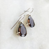 Smoky Quartz Silver Earring