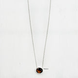 925 sterling silver Smoky Quartz necklace close-up