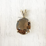 Smoky Quartz Silver Pendant