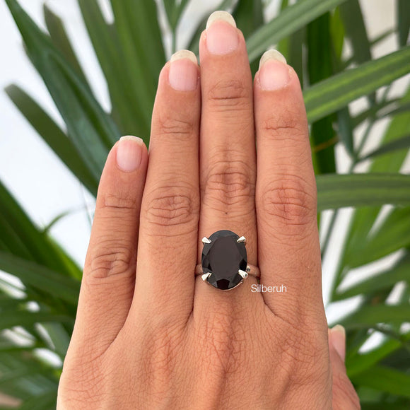 Smoky Quartz Silver Ring