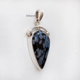 Snowflake Obsidian Silver Pendant