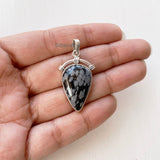 Snowflake Obsidian Silver Pendant