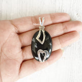 Snowflake Obsidian Silver Pendant