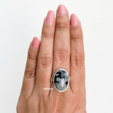 Snowflake Obsidian Silver Ring