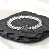 925 silver Sphatik Clear Quartz Sahasrara Chakra bracelet