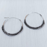 Spiral Silver Bali Hoop Earring