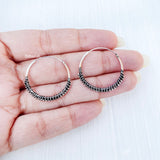 Spiral Silver Bali Hoop Earring