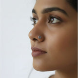 Spiral 925 Sterling Silver Nose Pin for pierced nose