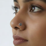 Sterling silver spiral nose pin for everyday wear