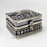 Square Silver Kumkum Trinket Box