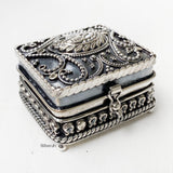 Square Silver Kumkum Trinket Box