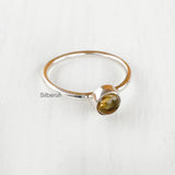 Stacking Citrine Silver Ring