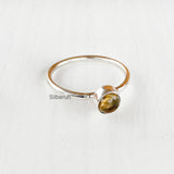 Stacking Citrine Silver Ring