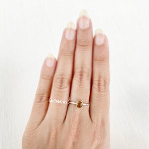 Stacking Citrine Silver Ring