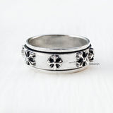 Stallion Cross Silver Spinner Ring