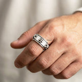 925 silver spinner thumb ring men